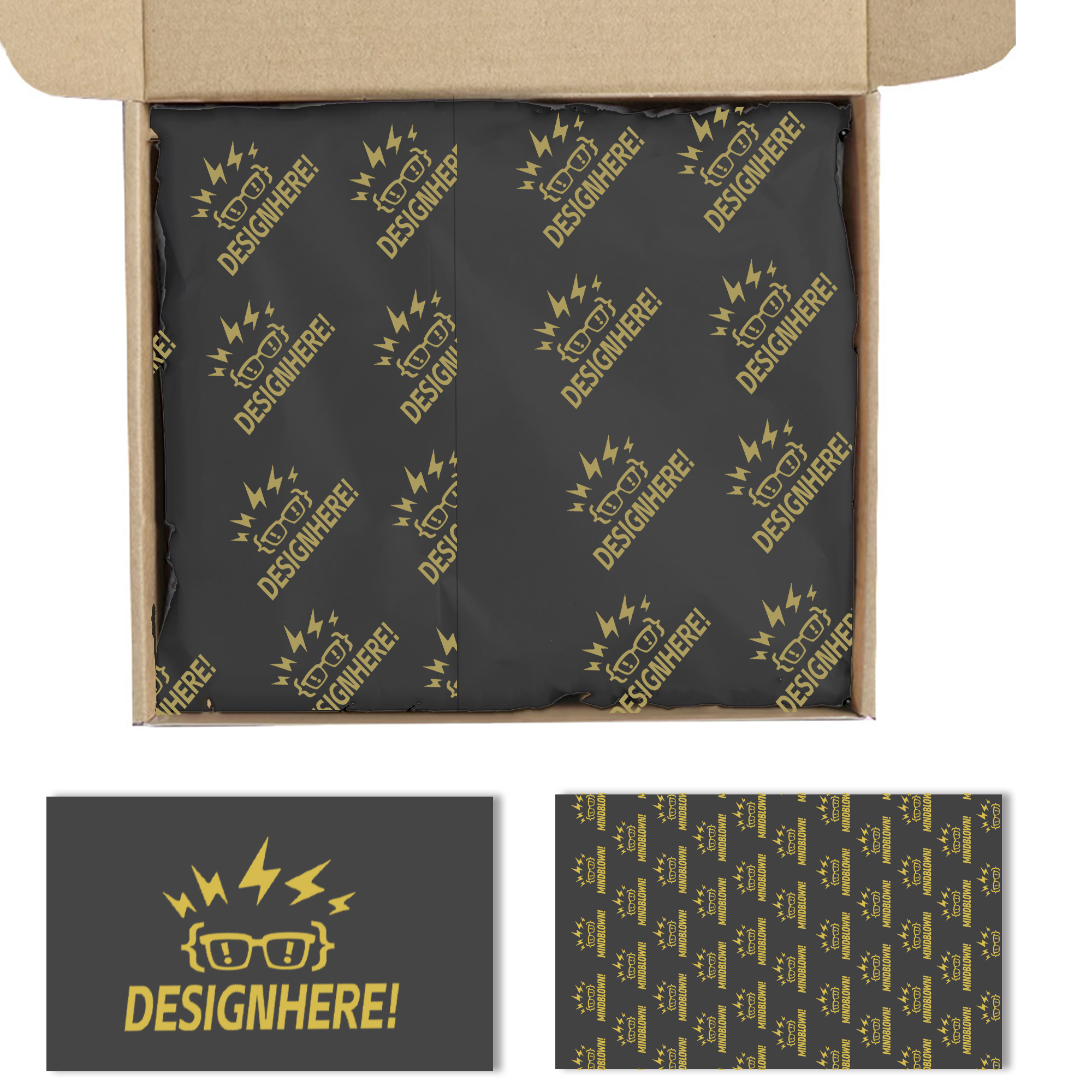 Custom Logo Printed Wrapping Tissue Sheets 3