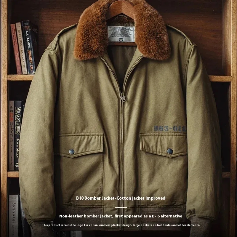 Workwear American Retro Bomber Jacket for Men 2