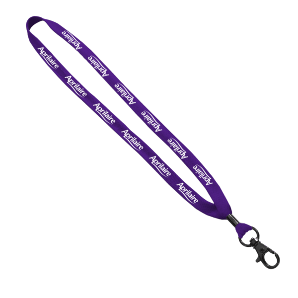 5/8" Polyester Shoelace Lanyard with Metal Crimp & Split-Ring 240