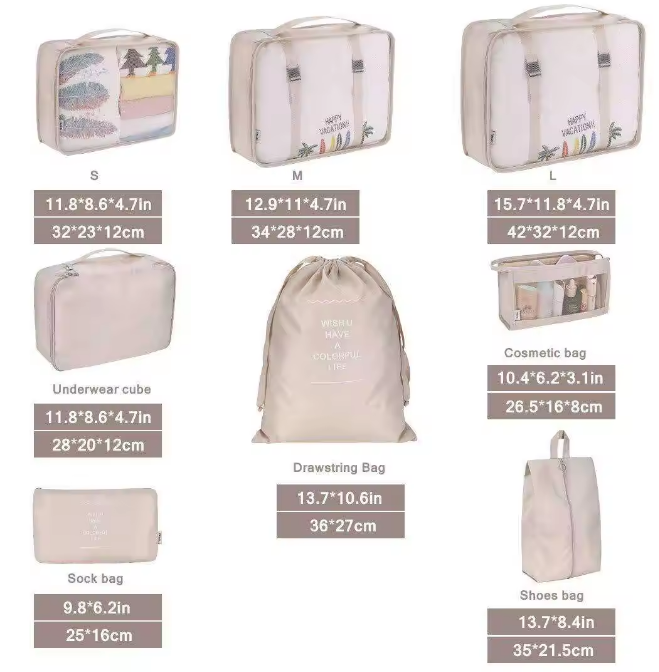8 Set Packing Cubes Organizers 2