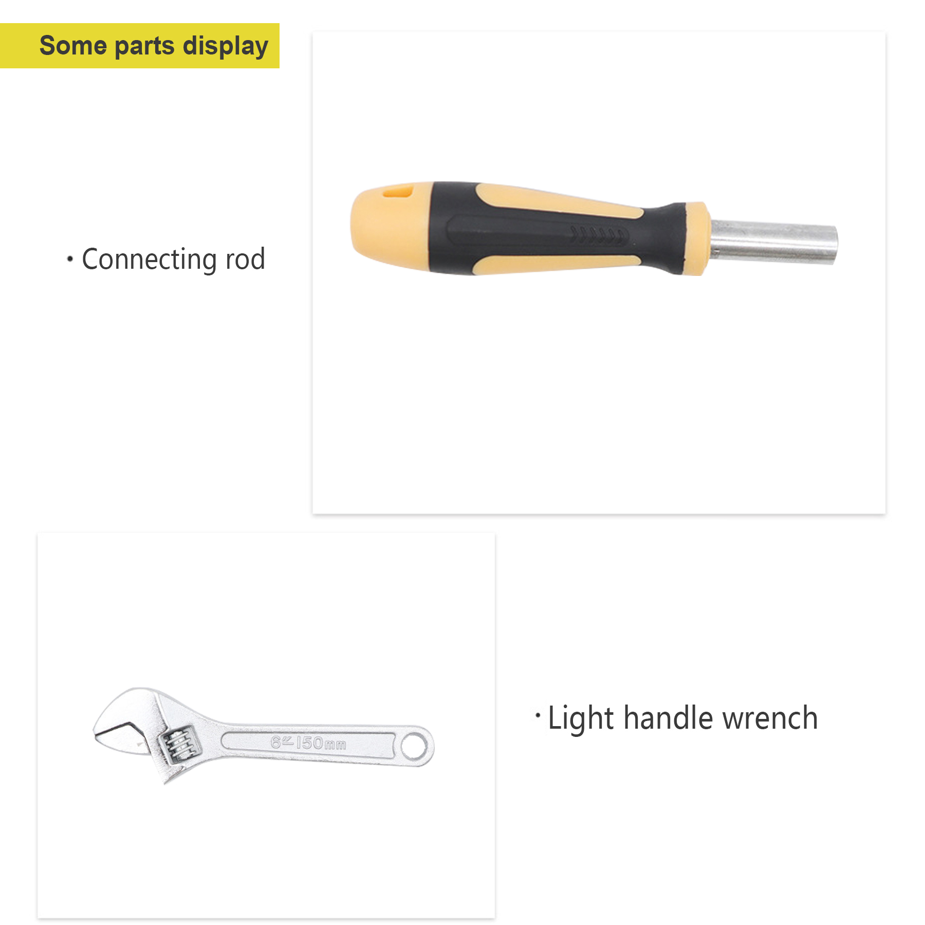 HandyPro 26pc Household Toolbox Set with Wrench, Electrical Tape, and Pliers 6