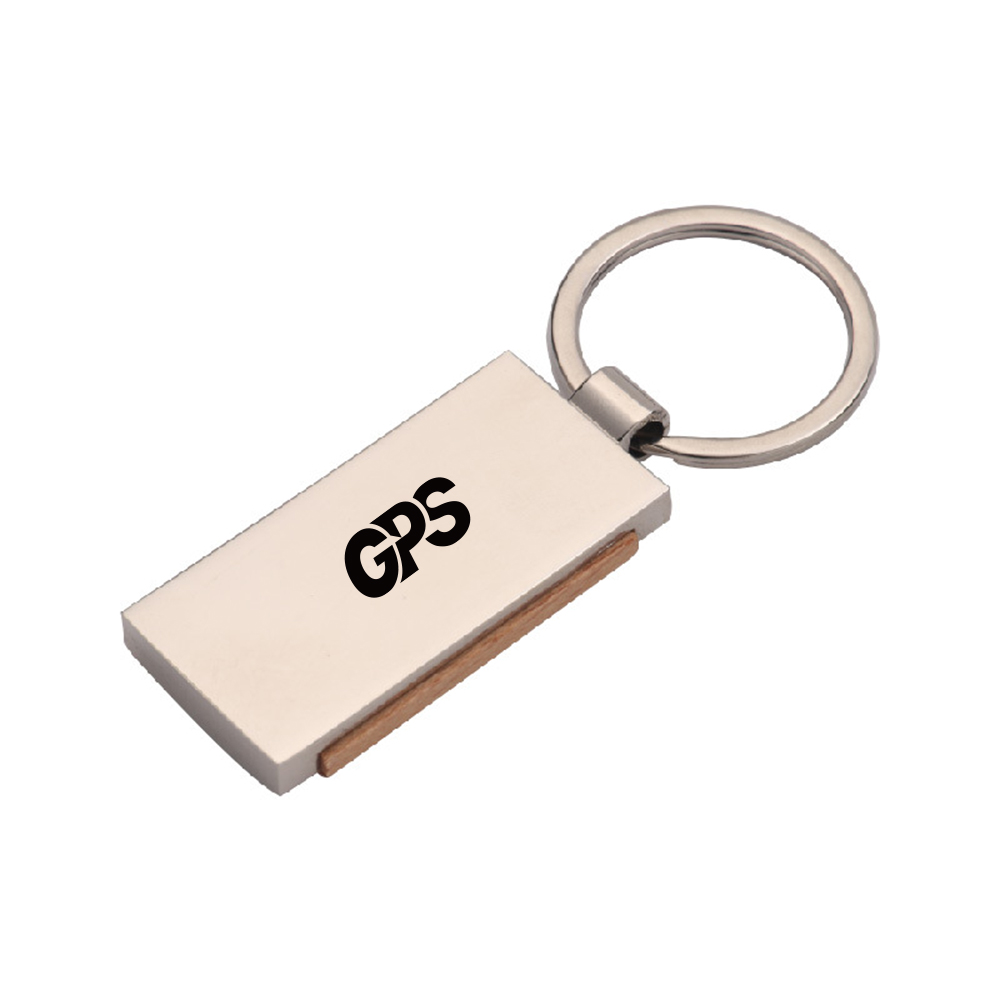 Bamboo Rectangle Keyring 2