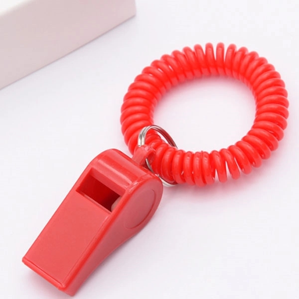 Promotional Whistle Coil Keychains 3