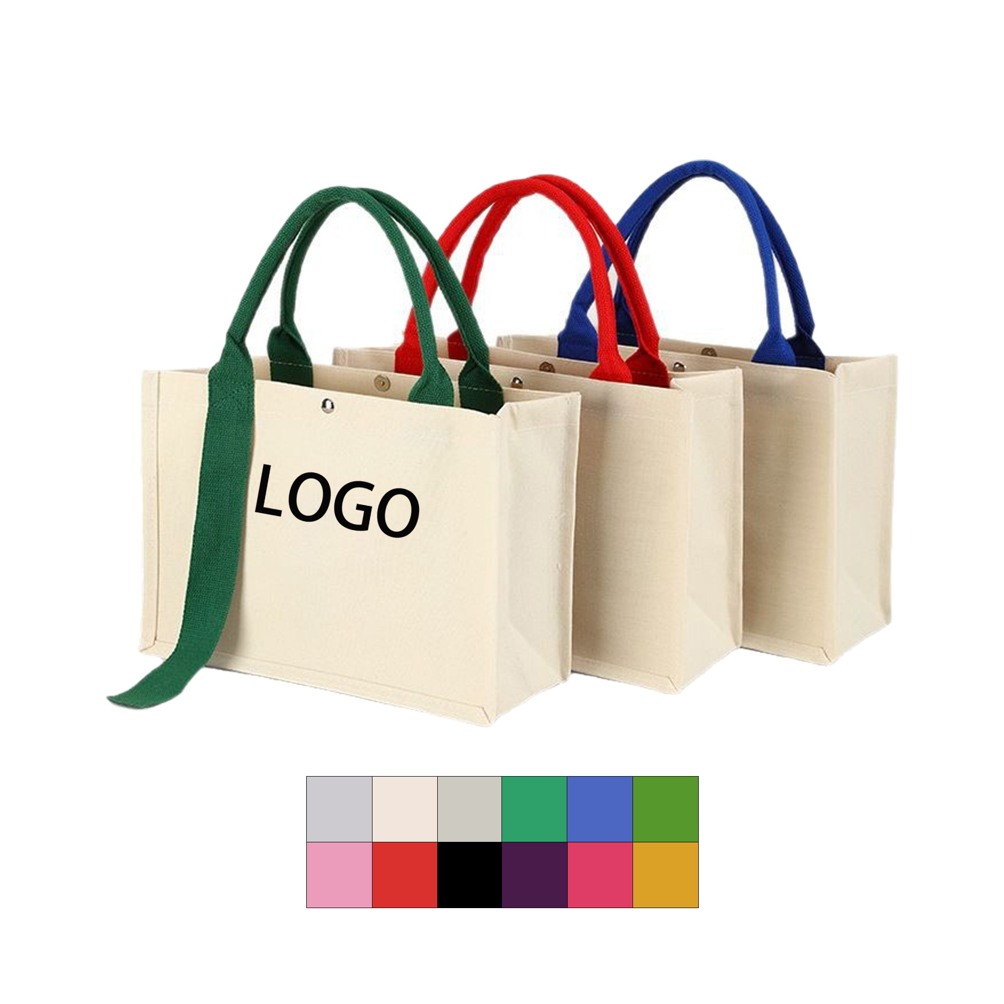 Canvas Shopping Bags, custom tote bag with logo imprint 2