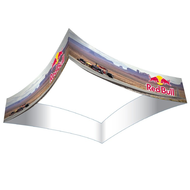 Hanging Banners (Curved Square) 60in H; 12ft D
