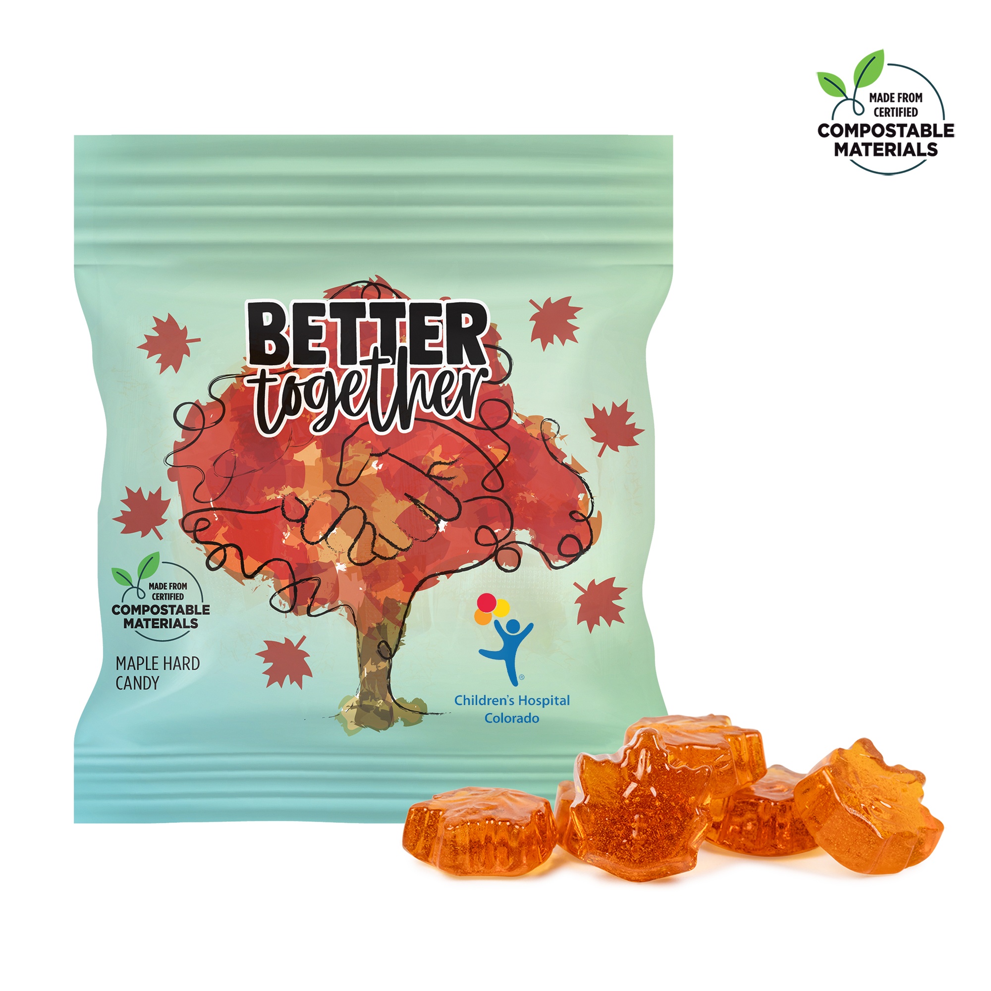 1 oz. ECO-Digibag, Compostable-Maple Flavored Candy 2