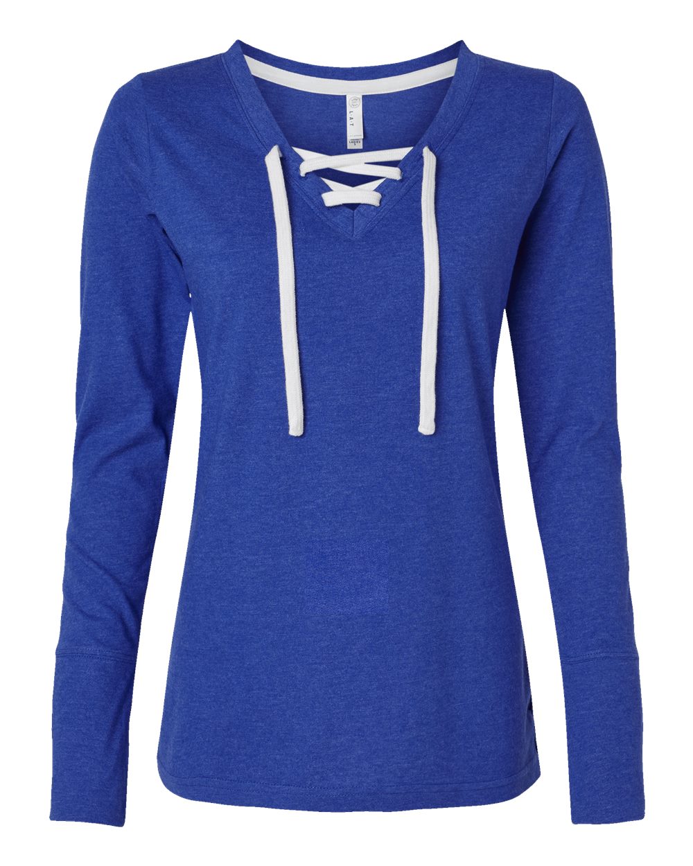 Women's Fine Jersey Lace-Up Long Sleeve T-Shirt - 3538 11