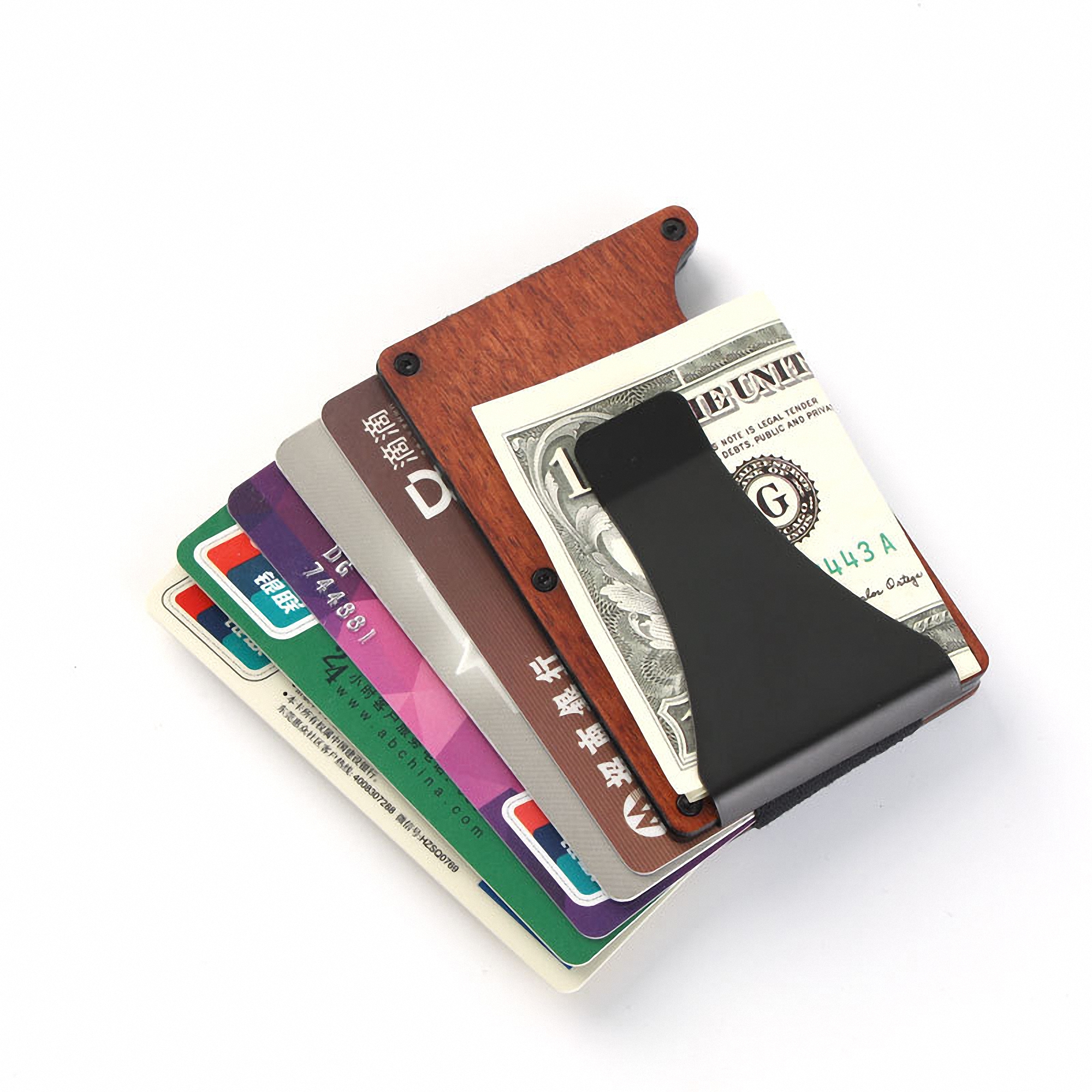 RFID Blocking Wood Wallet with Money Clip 3