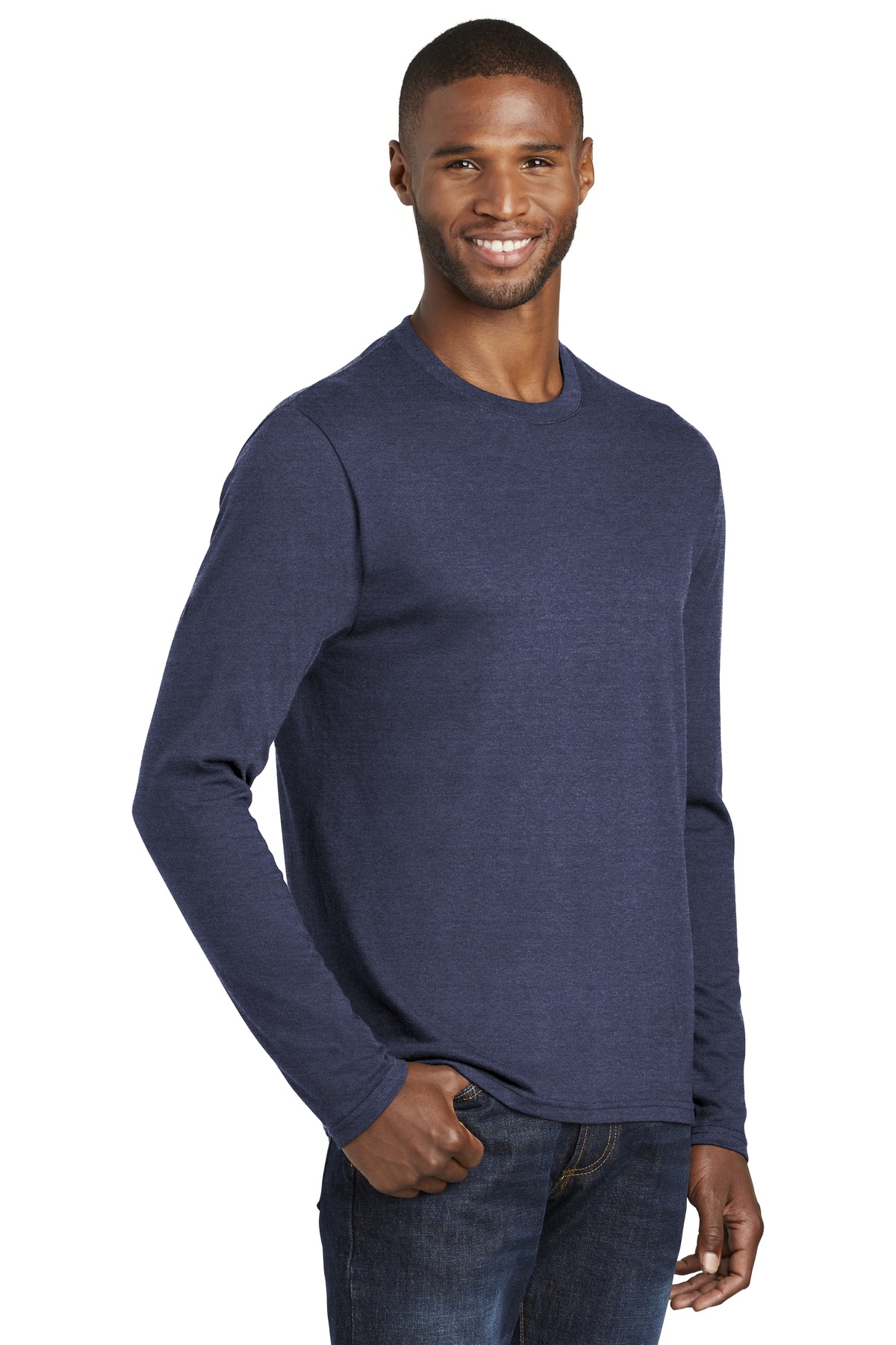 Port & Co Long Sleeve Fan Favorite Blend Tee. PC455LS 35