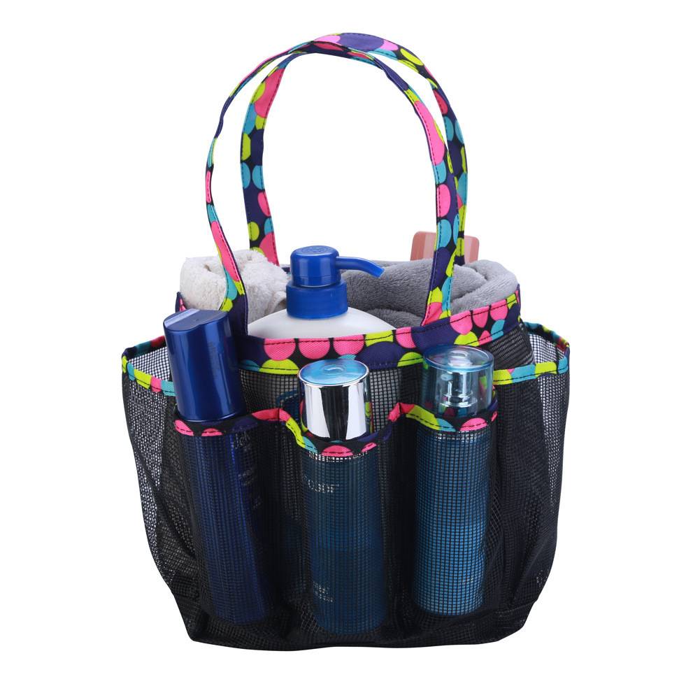 Polyester Multi Pocket Shower Mesh Tote Bag 8