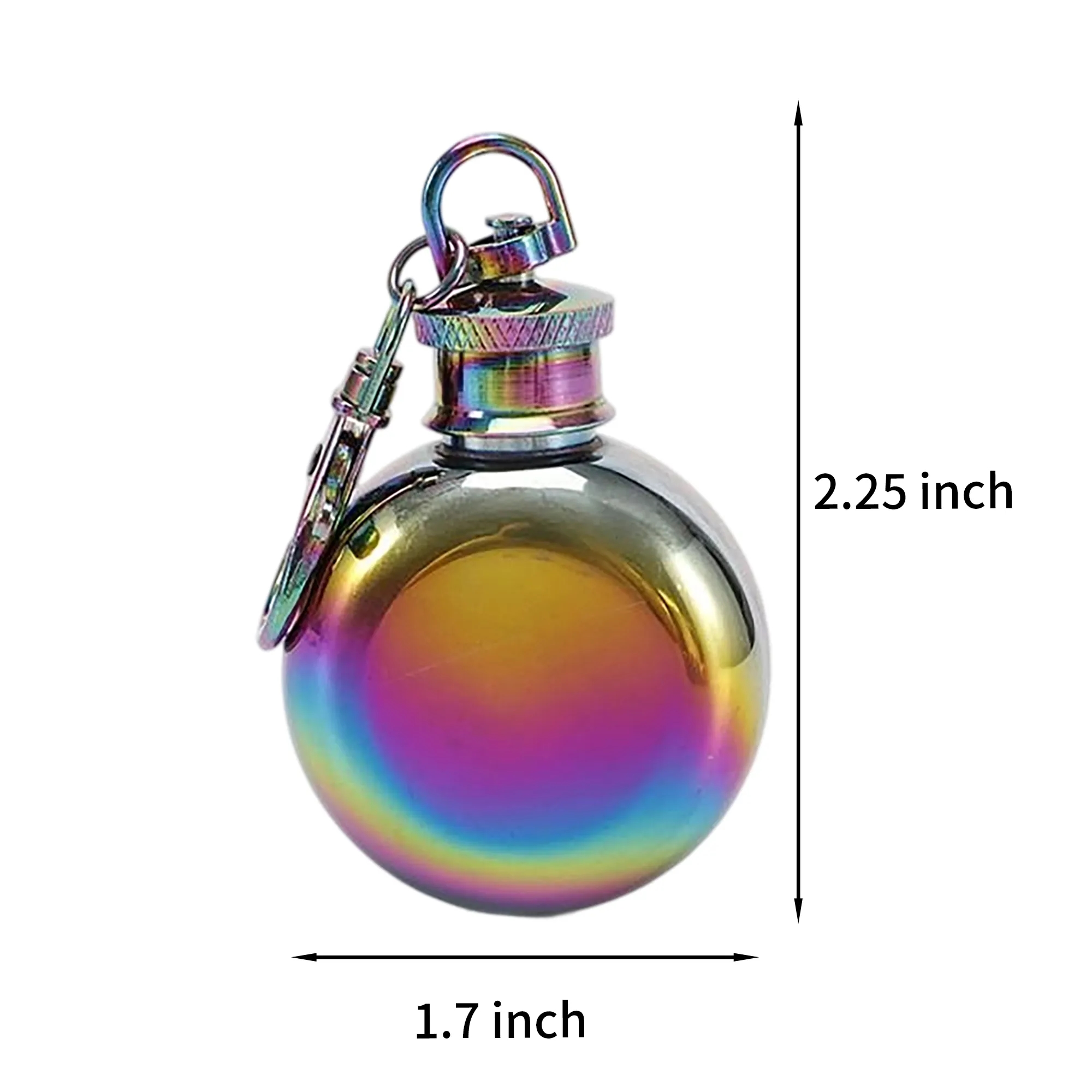 1oz Round Keychain Flask 6