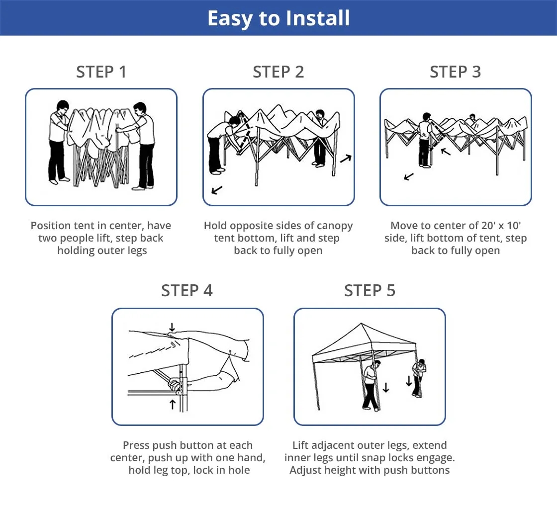 20' Aluminum Tent Frame (Hardware Only) 1