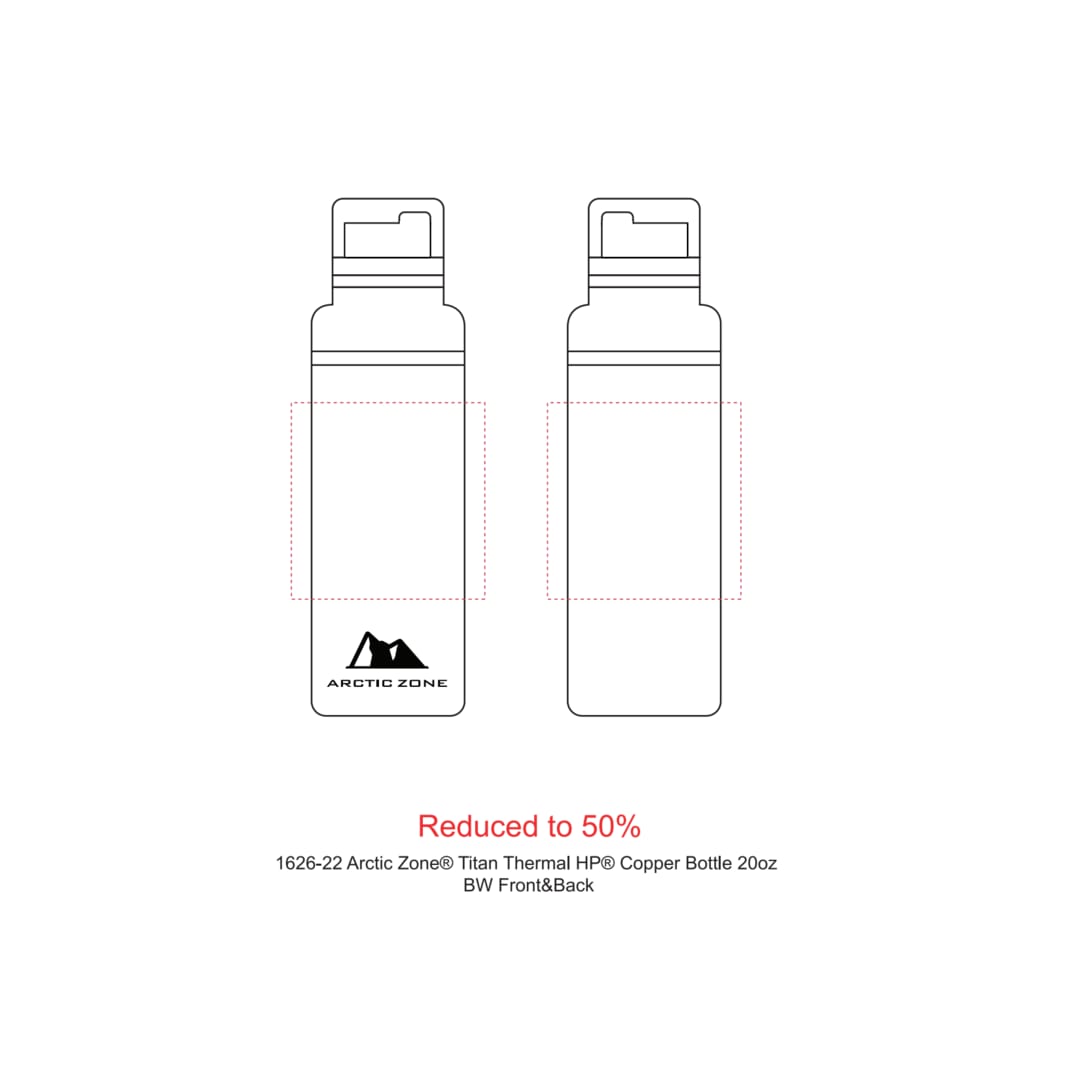 Arctic Zone® Titan Thermal HP® Copper Bottle 20oz, custom water bottle with logo imprint 31