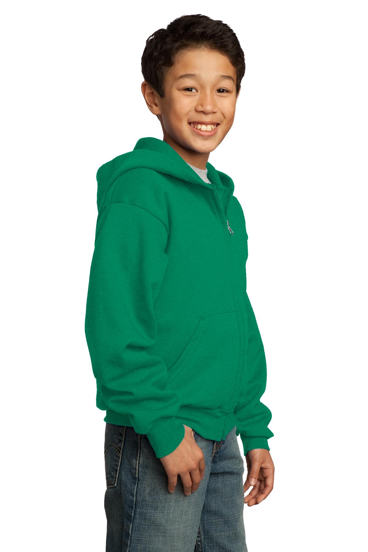 Port & Company® Youth Core Fleece Full-Zip Hooded Sweatshirt 3