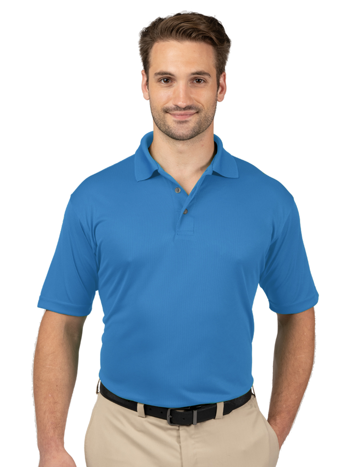Blue Generation - Men's Pocketless Wicking Short Sleeve Polo 4