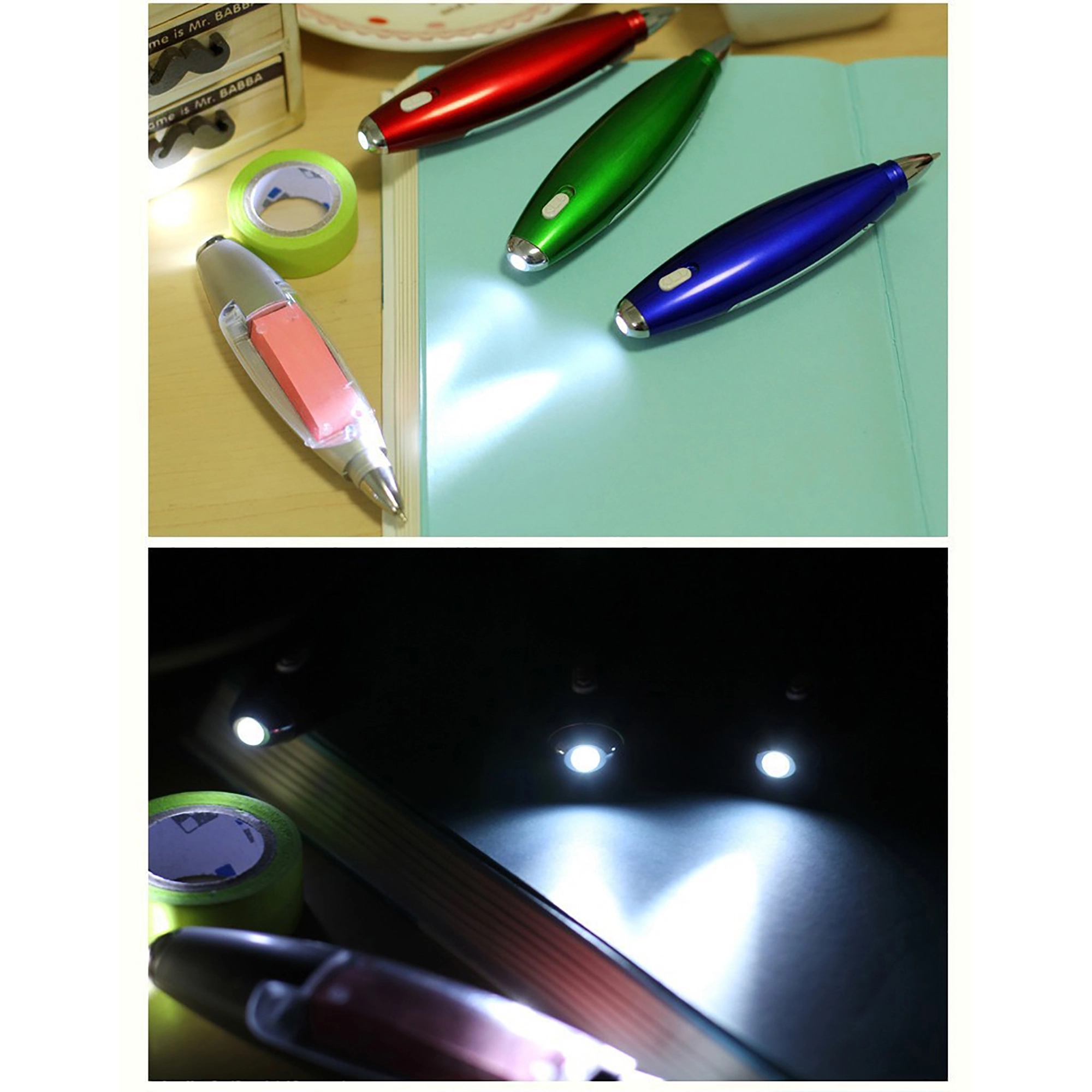 Sticky Notes LED Ballpoint Pen With Lanyard 1