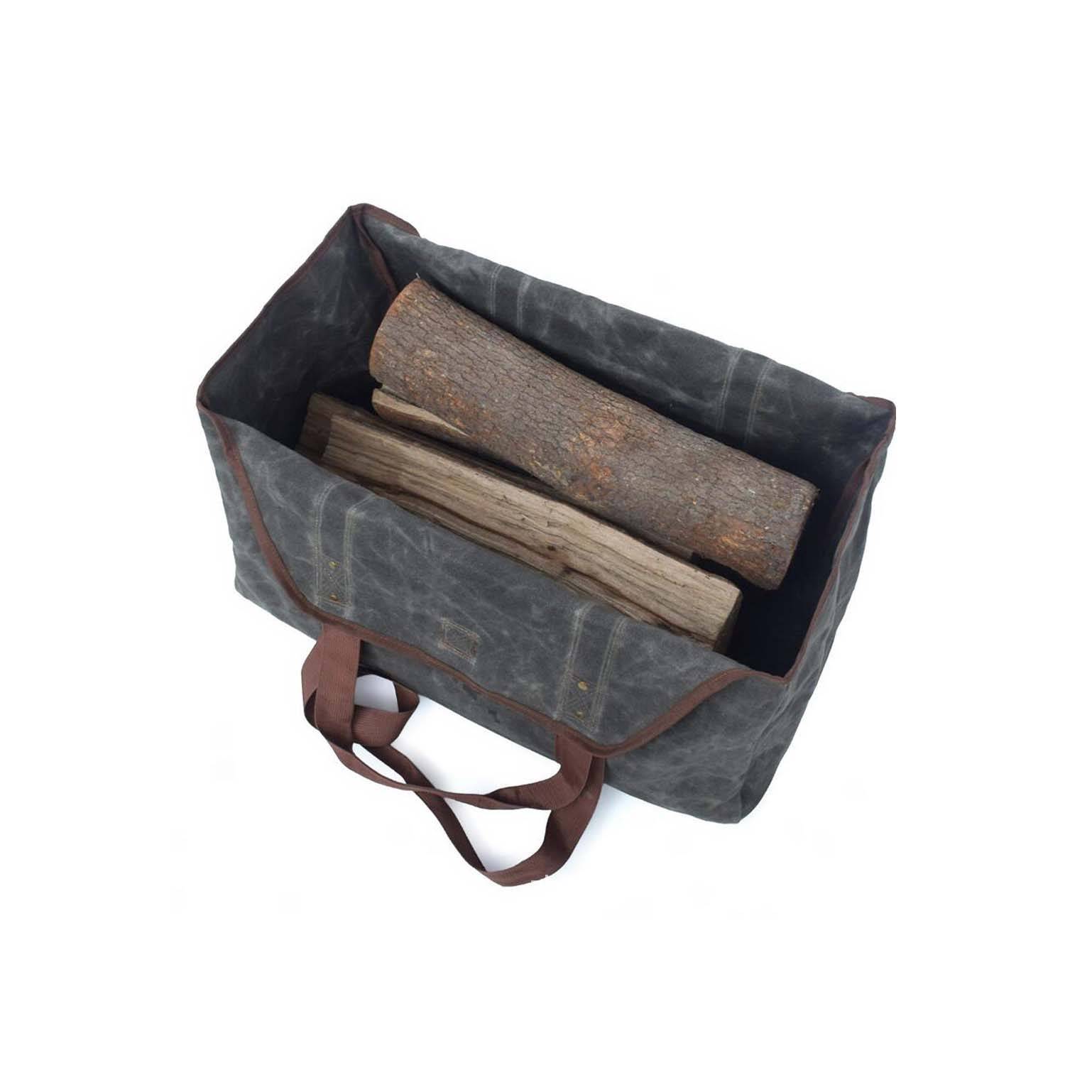 Large Capacity Waxed Canvas Logging Storage Bag 6