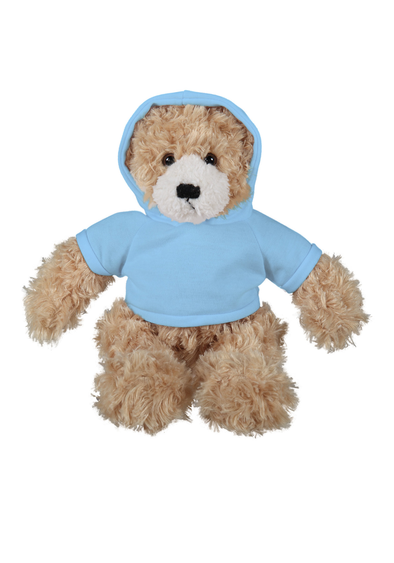 soft plush Beige Brandon Bear  with hoodie