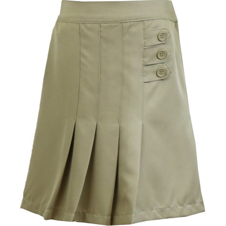 Girl's Uniform Skorts - Size 4 - 6X Khaki 2