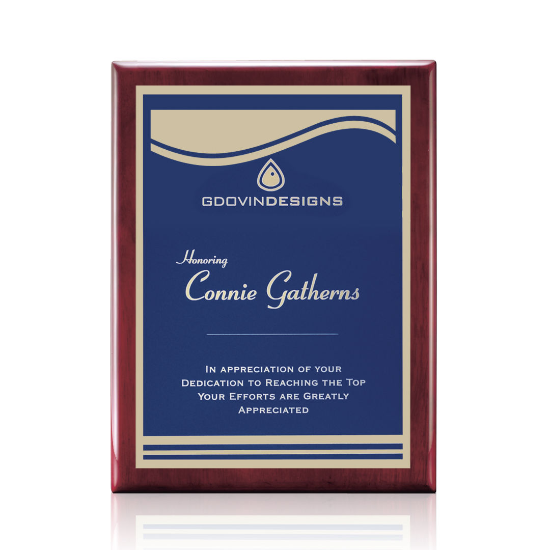 Oakleigh/Marietta Plaque - Rosewood/Blue 5