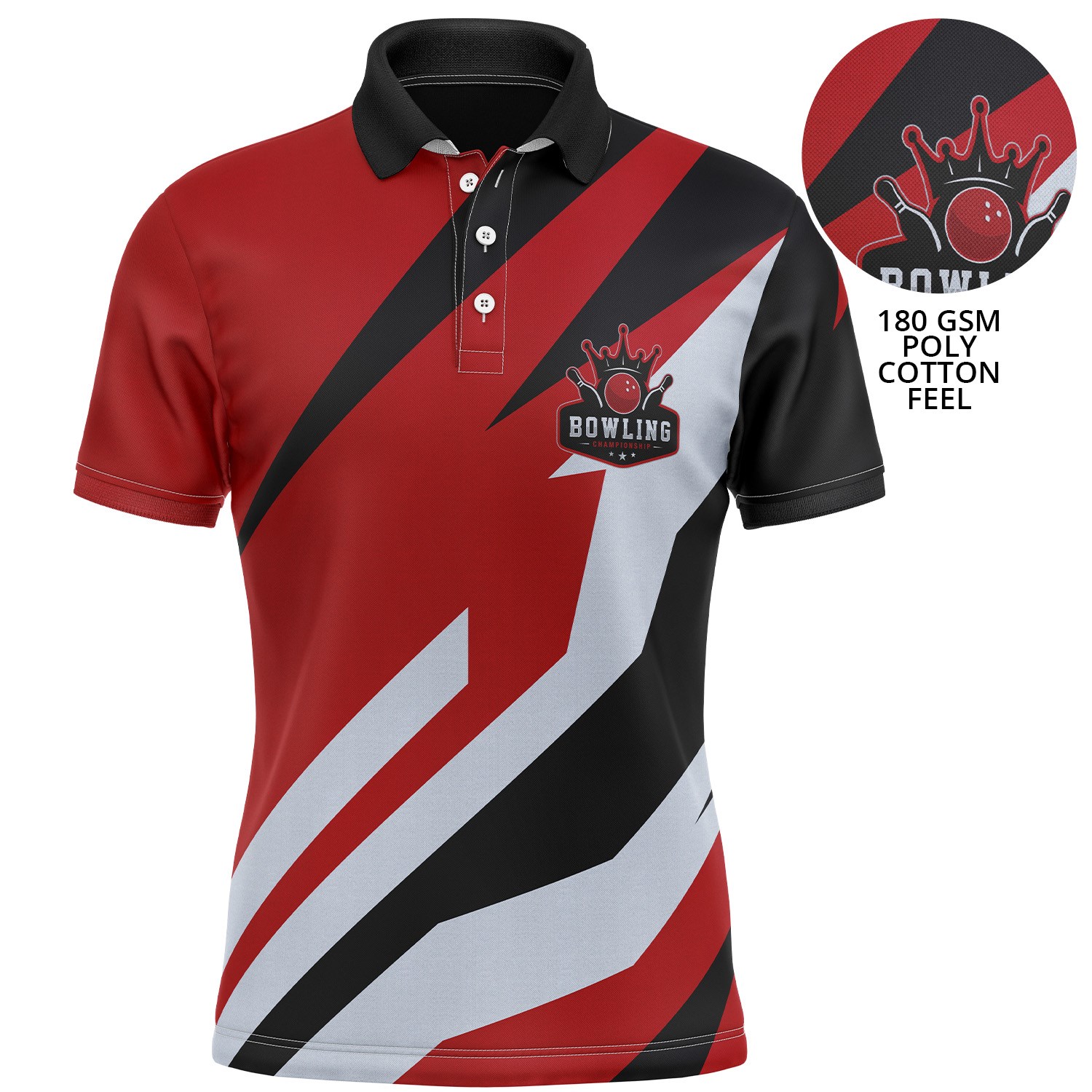 Unisex 180 GSM Jersey Knit Cotton Feel Sublimation Polo T-shirt 6