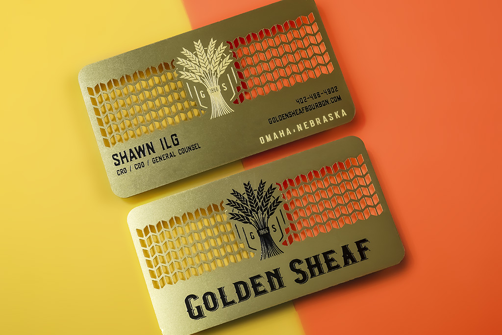 Brass Finish Business Cards 26