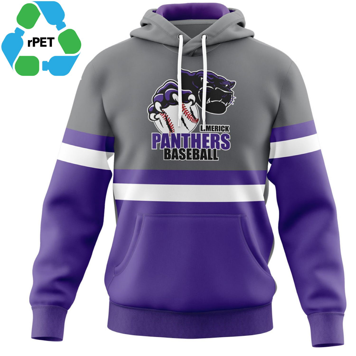 Men's rPET Recycled 100% Polyester Sublimation Performance Pullover Hoodie 2