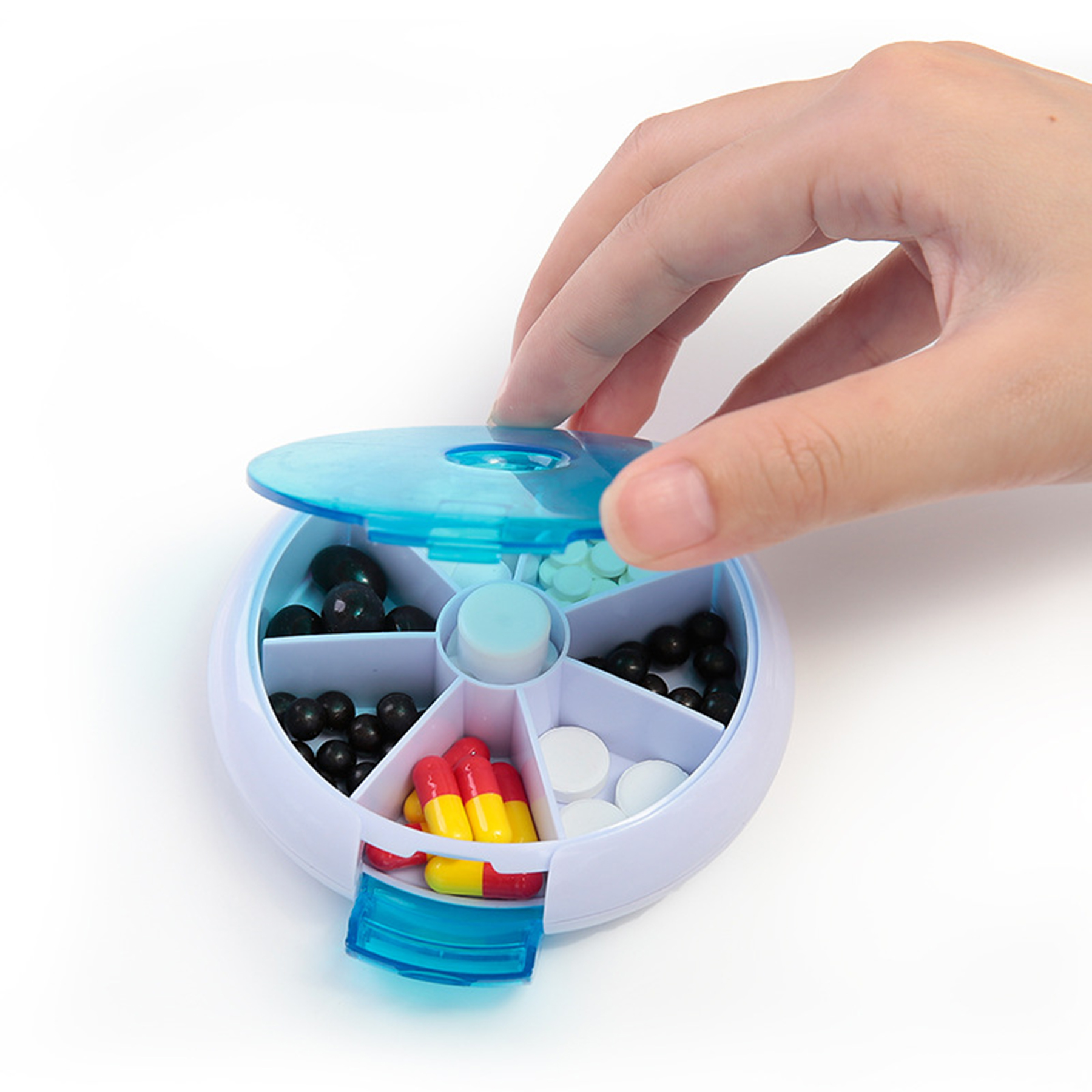 Automatic Rotatable Weekly Box 7 Days Pill Case Organizer 2
