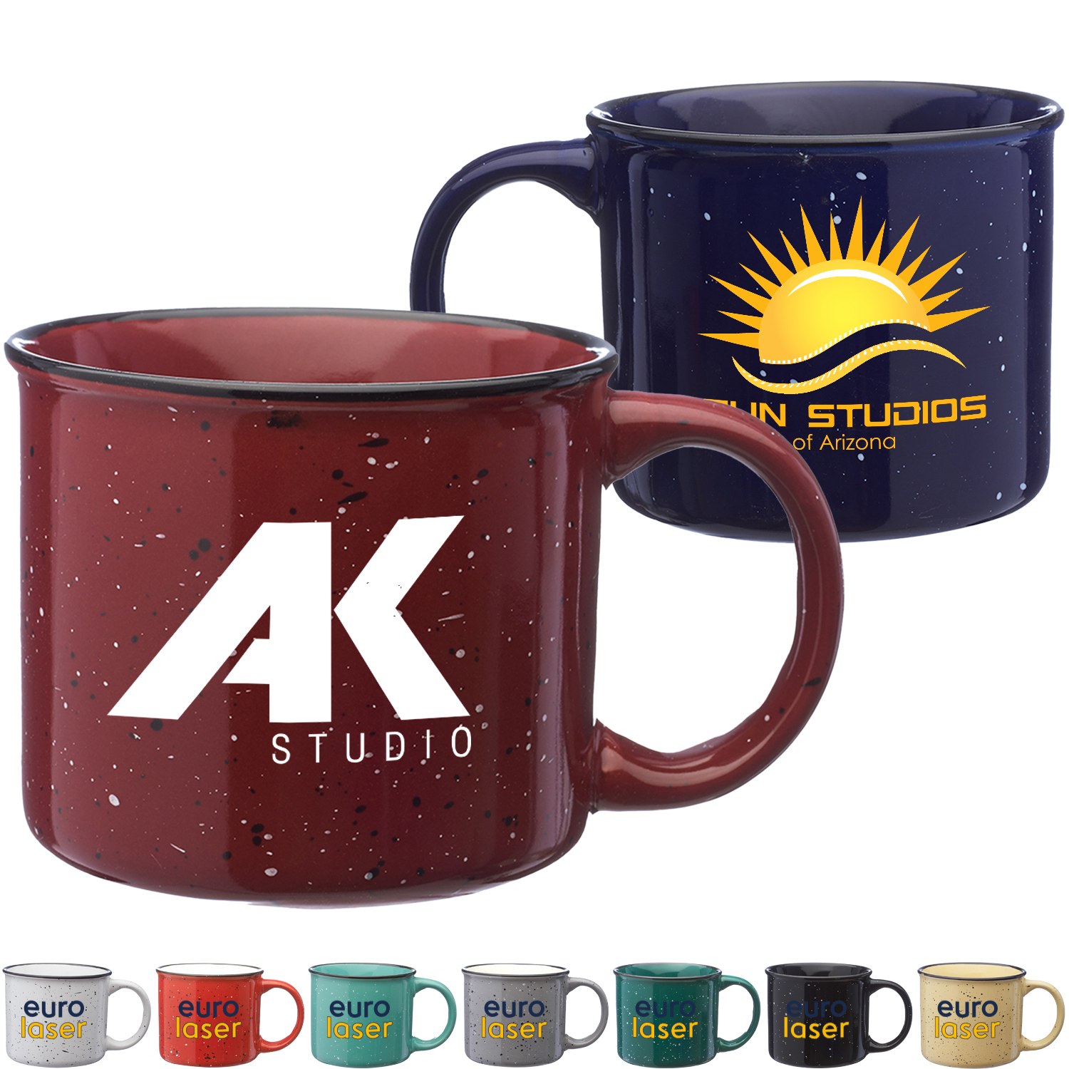 Classic Campfire Coffee Mug 13 Oz. Speckled Ceramic Mugs 2