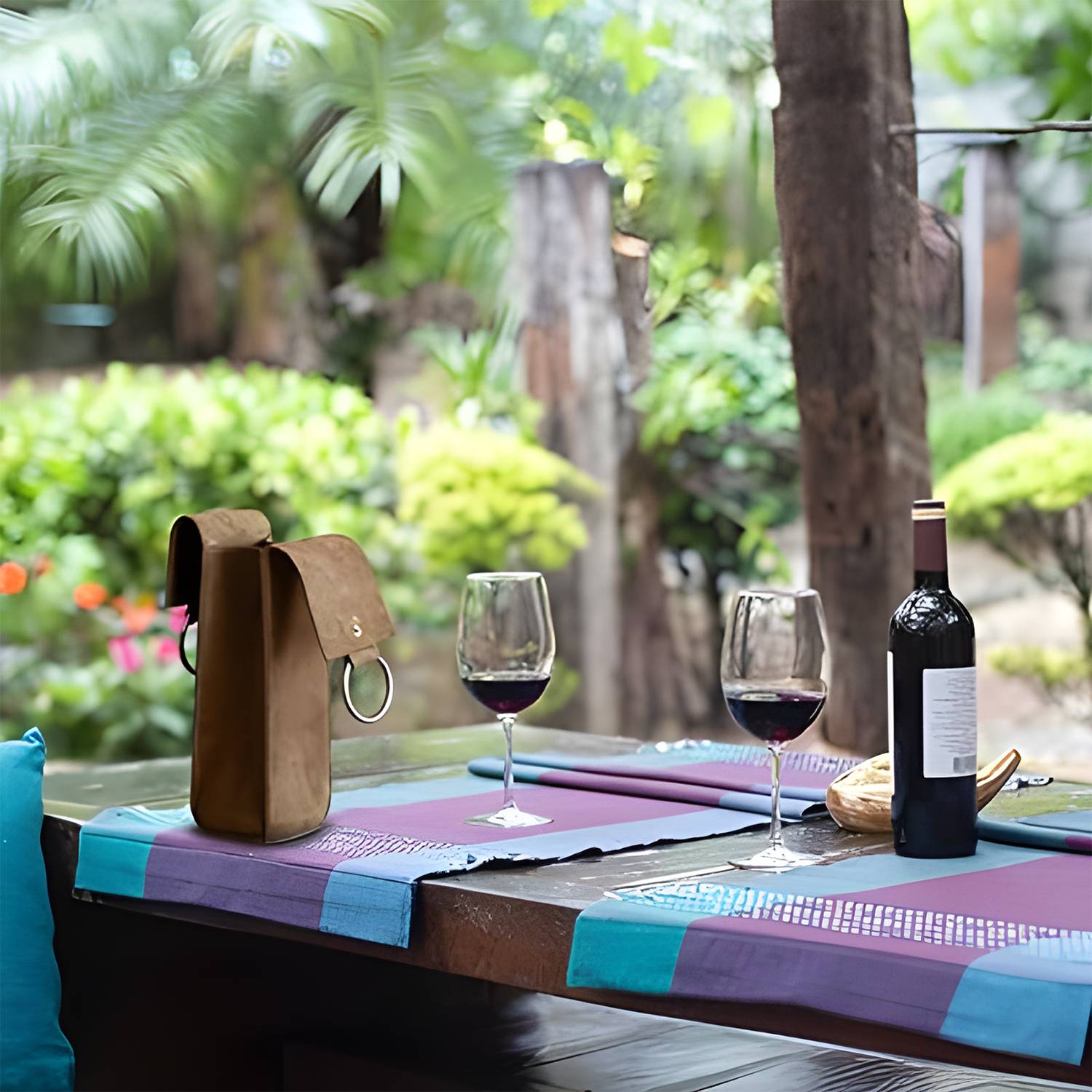 Leather 1-Bottle Wine Tote 6