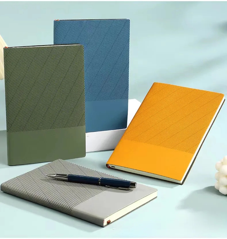 A5 Diagonal Pattern PU Notebook Office Softy Journal 1