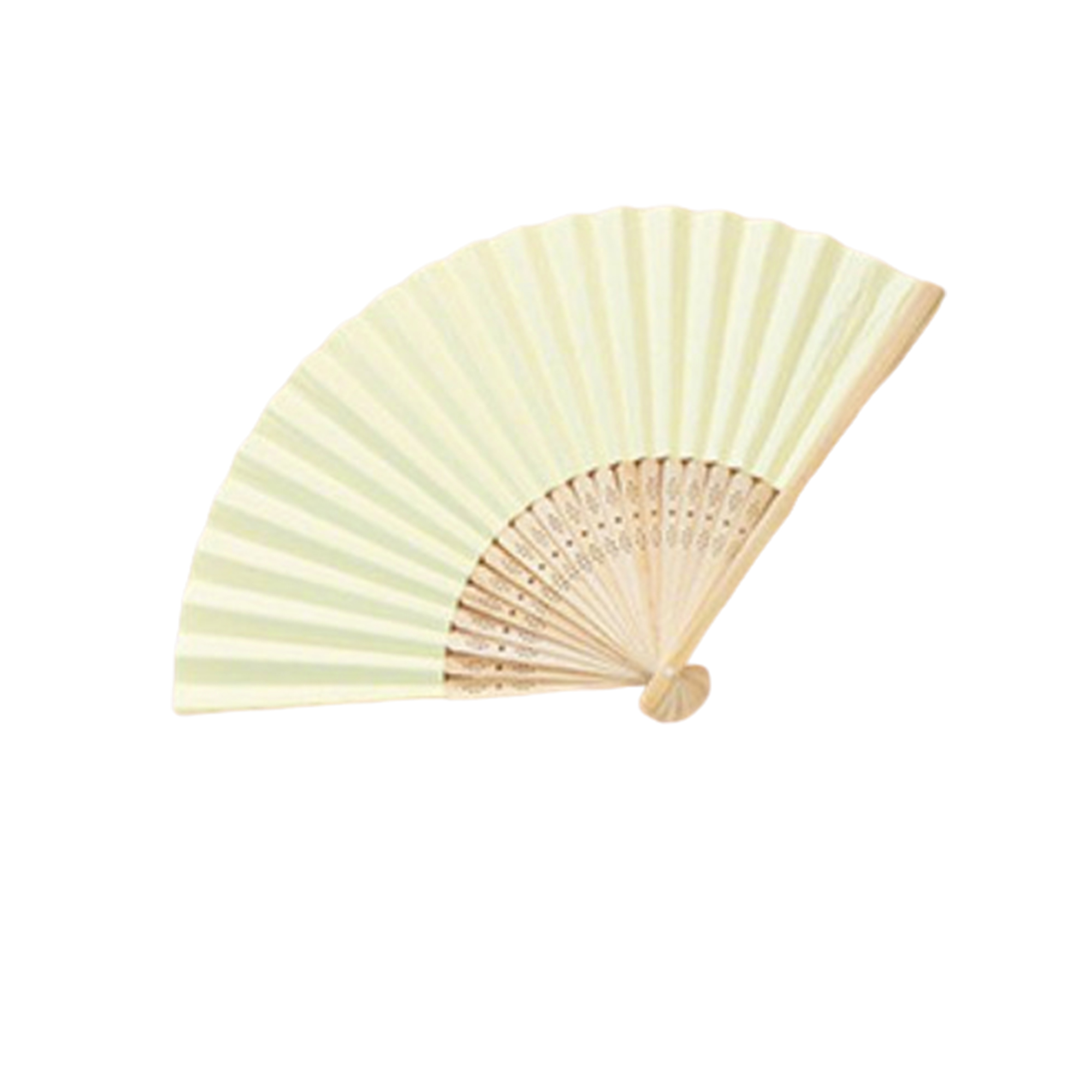 Bamboo Frame Paper Folding Fan Full Color Center Print 10