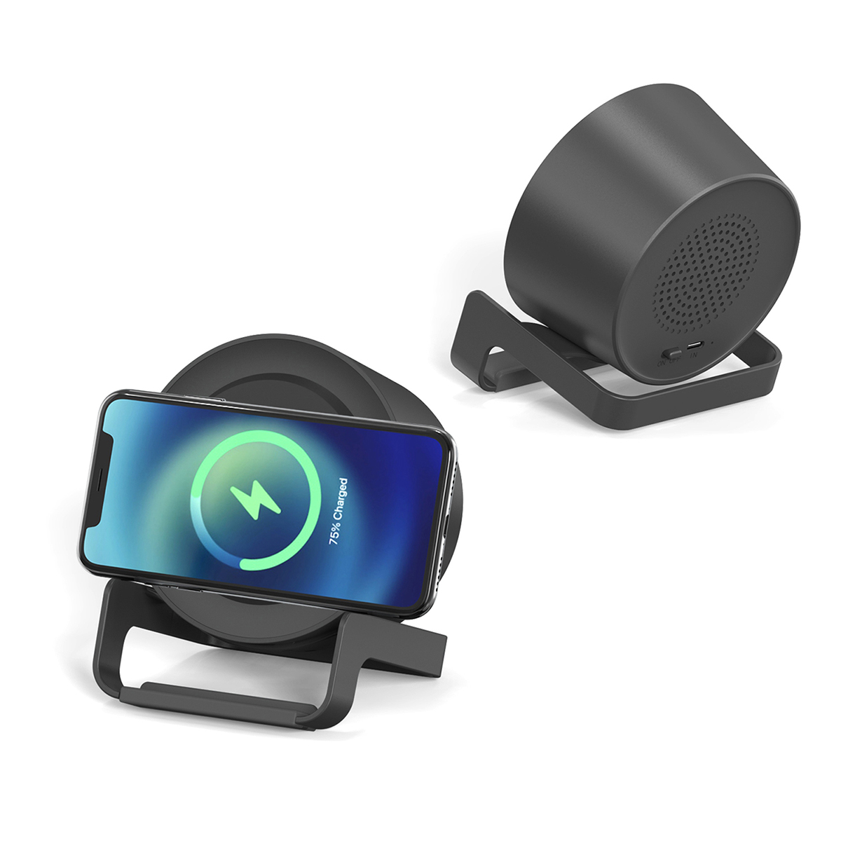 EchoPower Bluetooth Speaker with 15W Wireless Charger, Phone Stand & Optional Night Light 10
