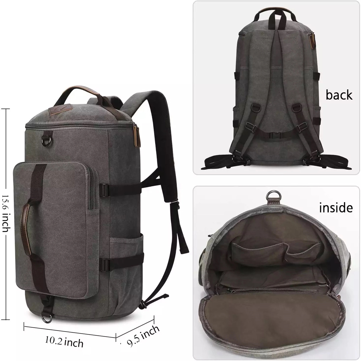 3 In 1 Canvas Duffle Backpack 5