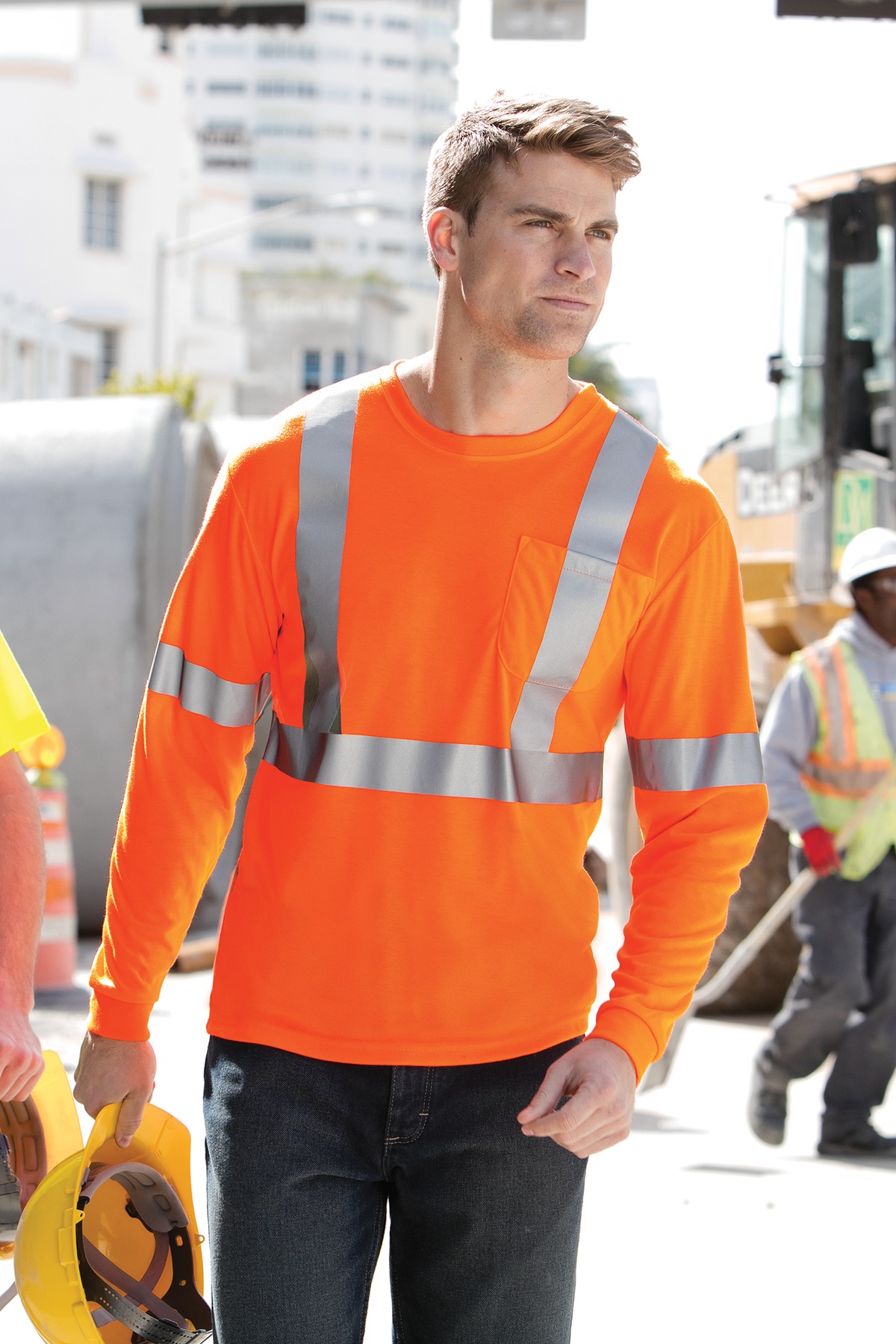 CornerStone ANSI 107 Class 2 Long Sleeve Safety T-Shirt. CS401LS 1