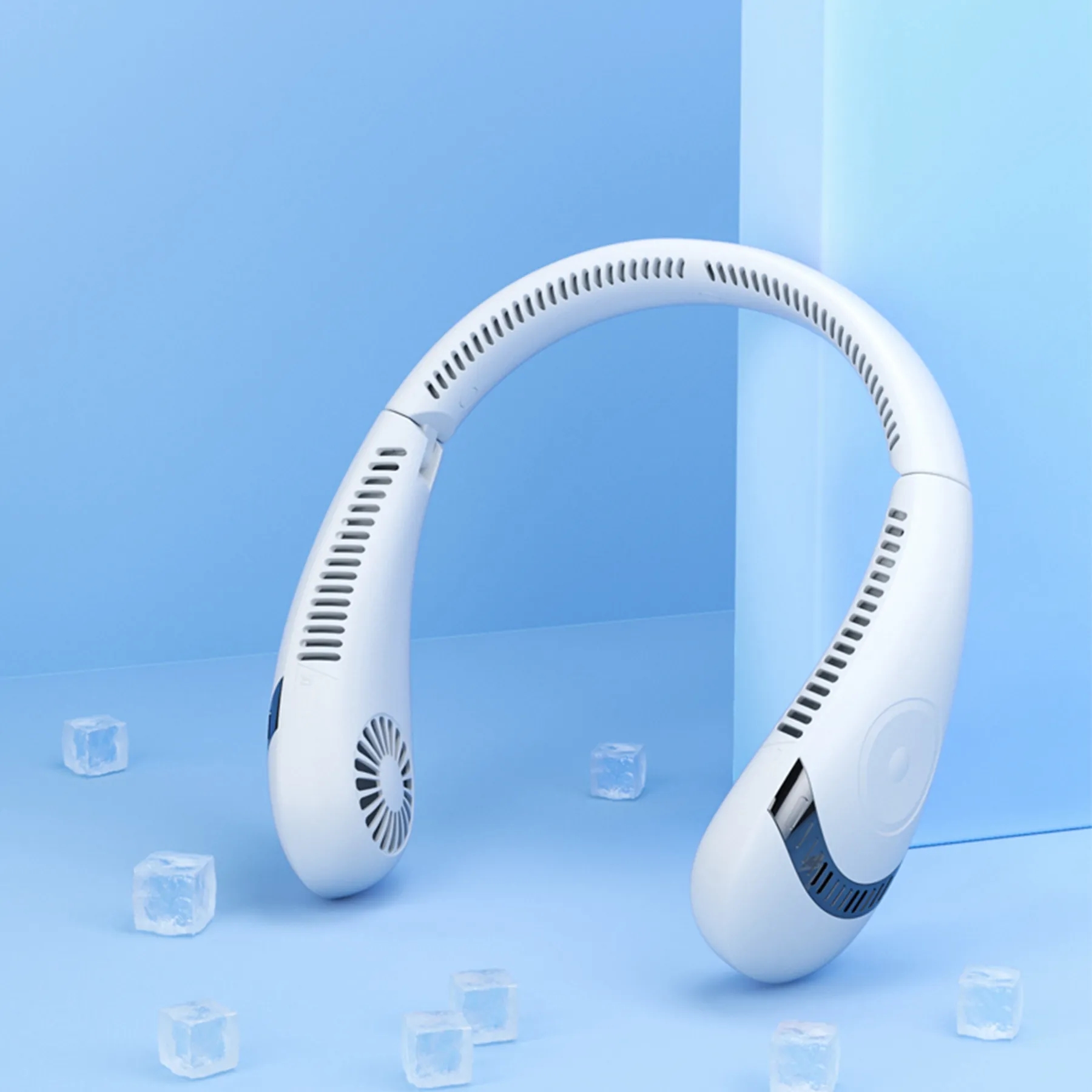 4000 mAh Foldable Summer Hanging Neck Fan 6