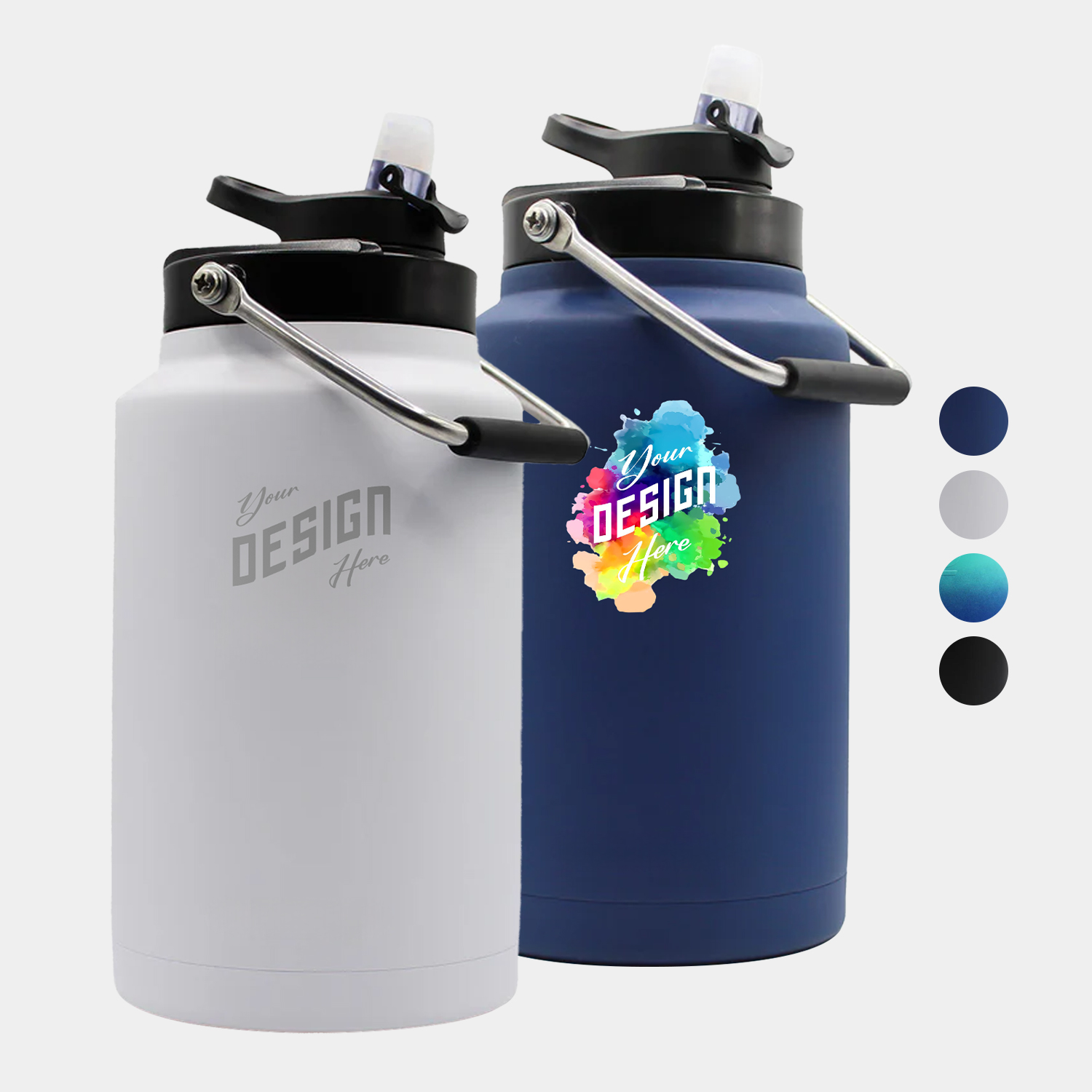 128 oz Ice Shaker® Stainless Steel Insulated One Gallon Water Jug 1