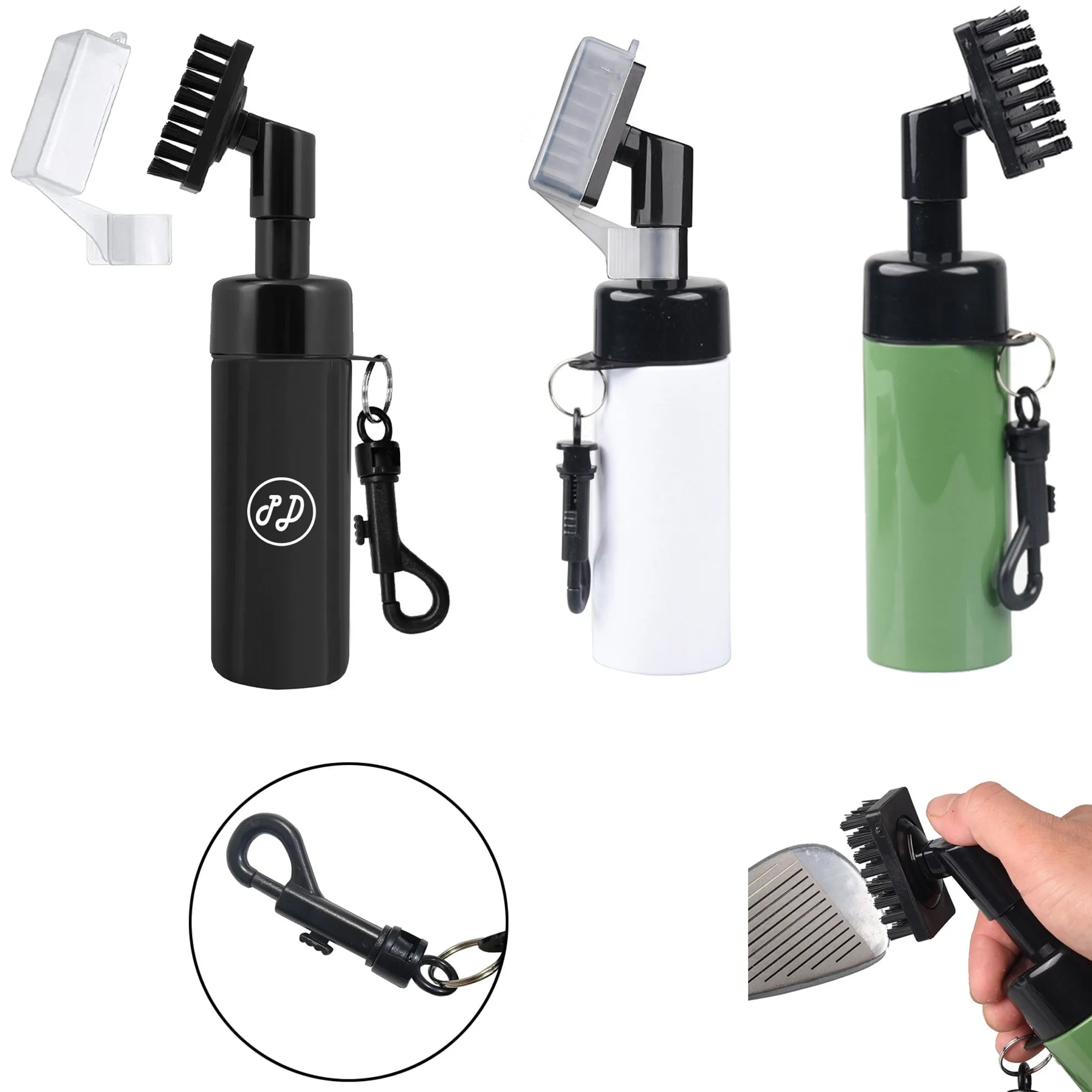 Golf Club Cleaning Brush Tool With Spray Bottle 2
