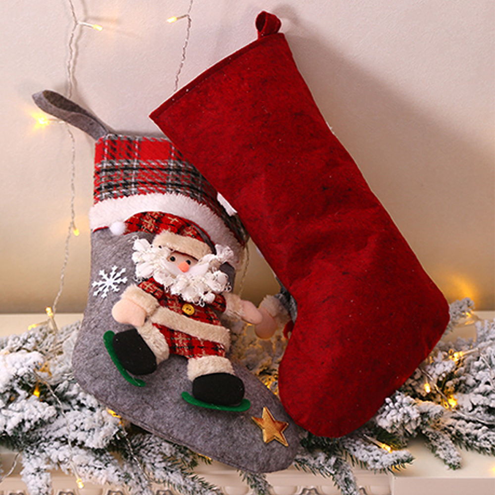 Large Christmas Candy Sock Gift Bag, custom tote bag with logo imprint 10
