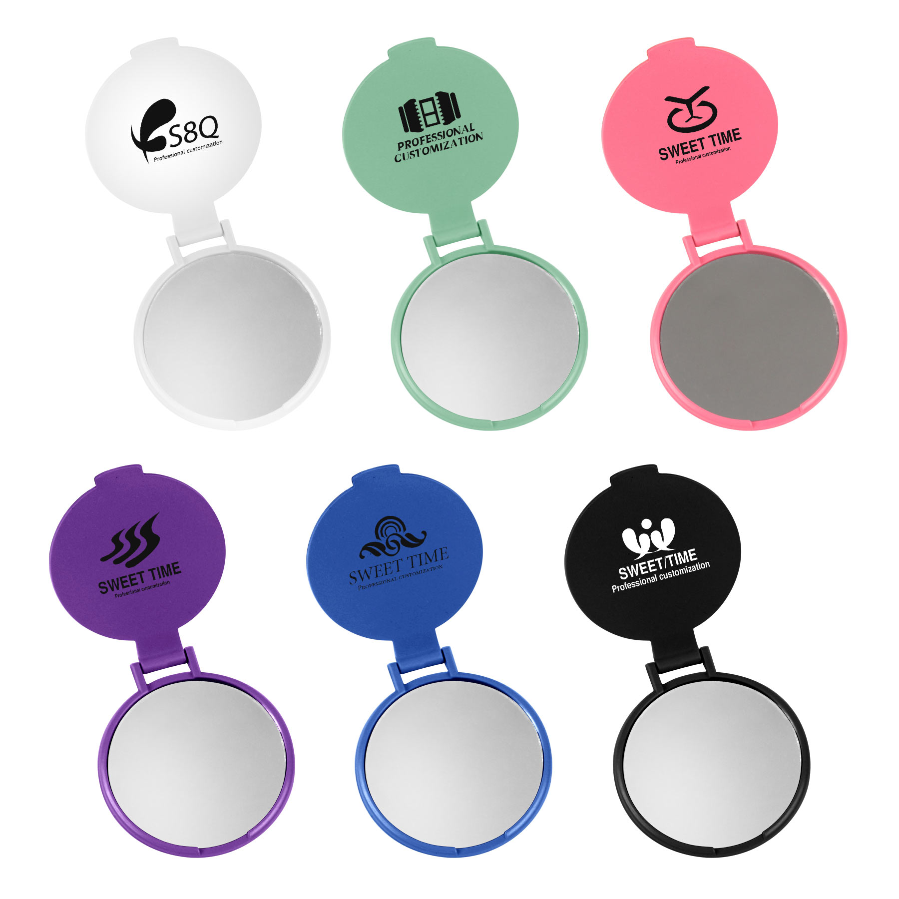 Mini Folding Round Compact Mirror 1