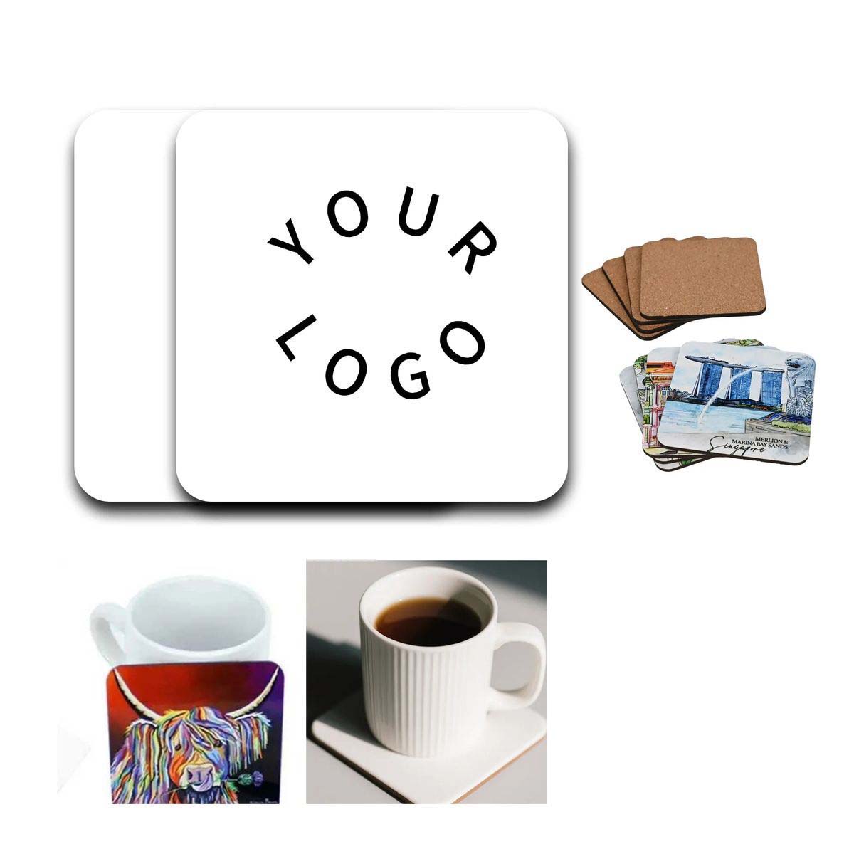 Stylish Square Cork Coaster for Home and Cafes 1