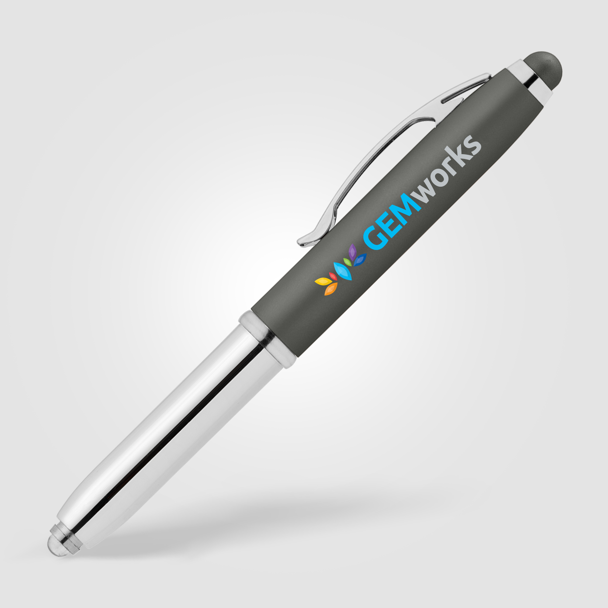 Vivano Softy Metallic Pen w/ LED Light and Stylus 7