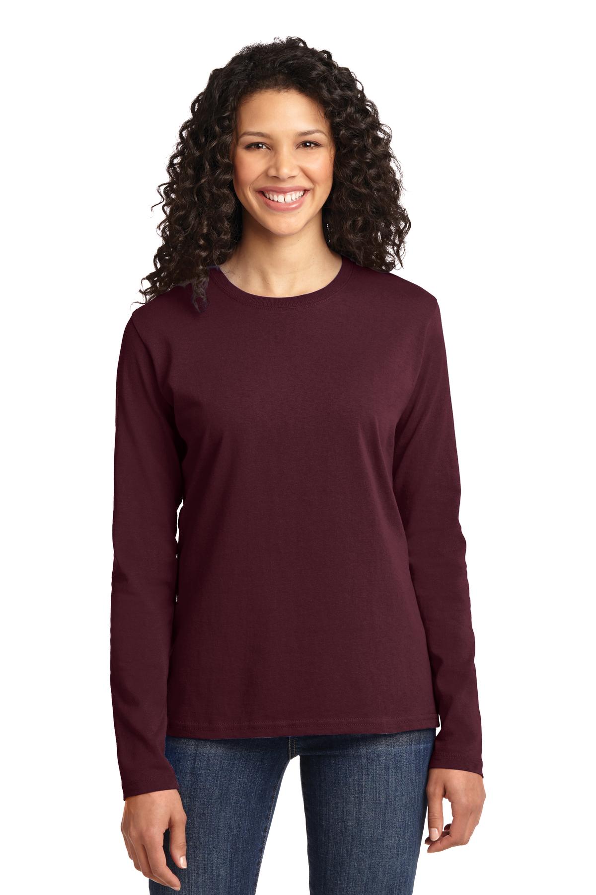 Port & Co Women's Long Sleeve Core Cotton Tee. LPC54LS 36