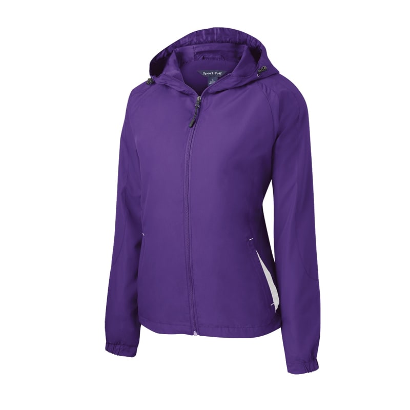 Sport-Tek Women's Colorblock Hooded Raglan Jacket. 34