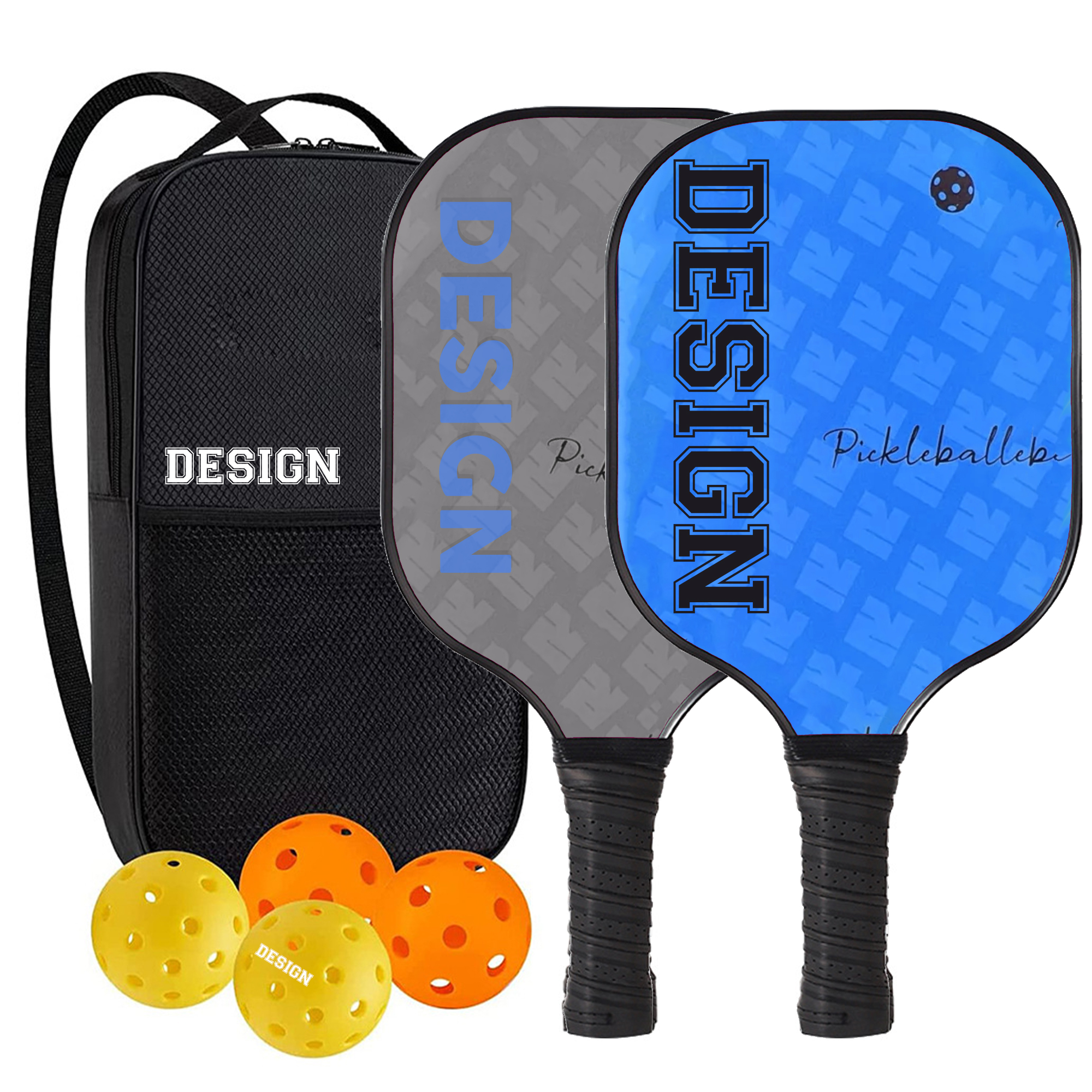 Lightweight Pickleball Set 2 Paddles 4 Balls Bag 2