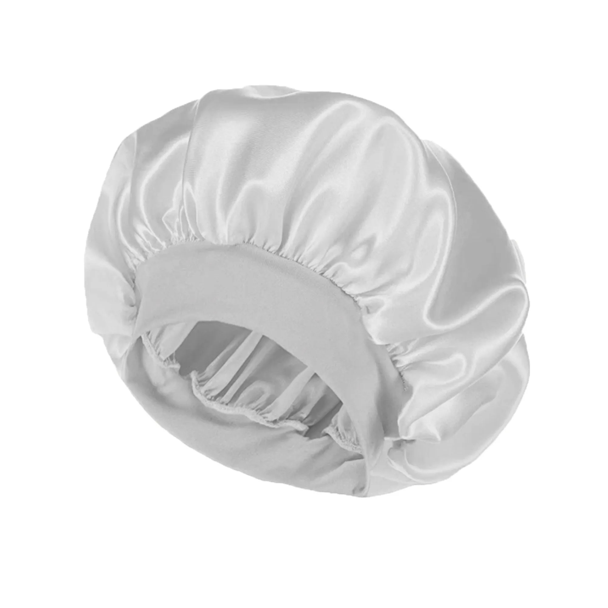 Pure Color Wide-Band Elastic Sleep Cap 10