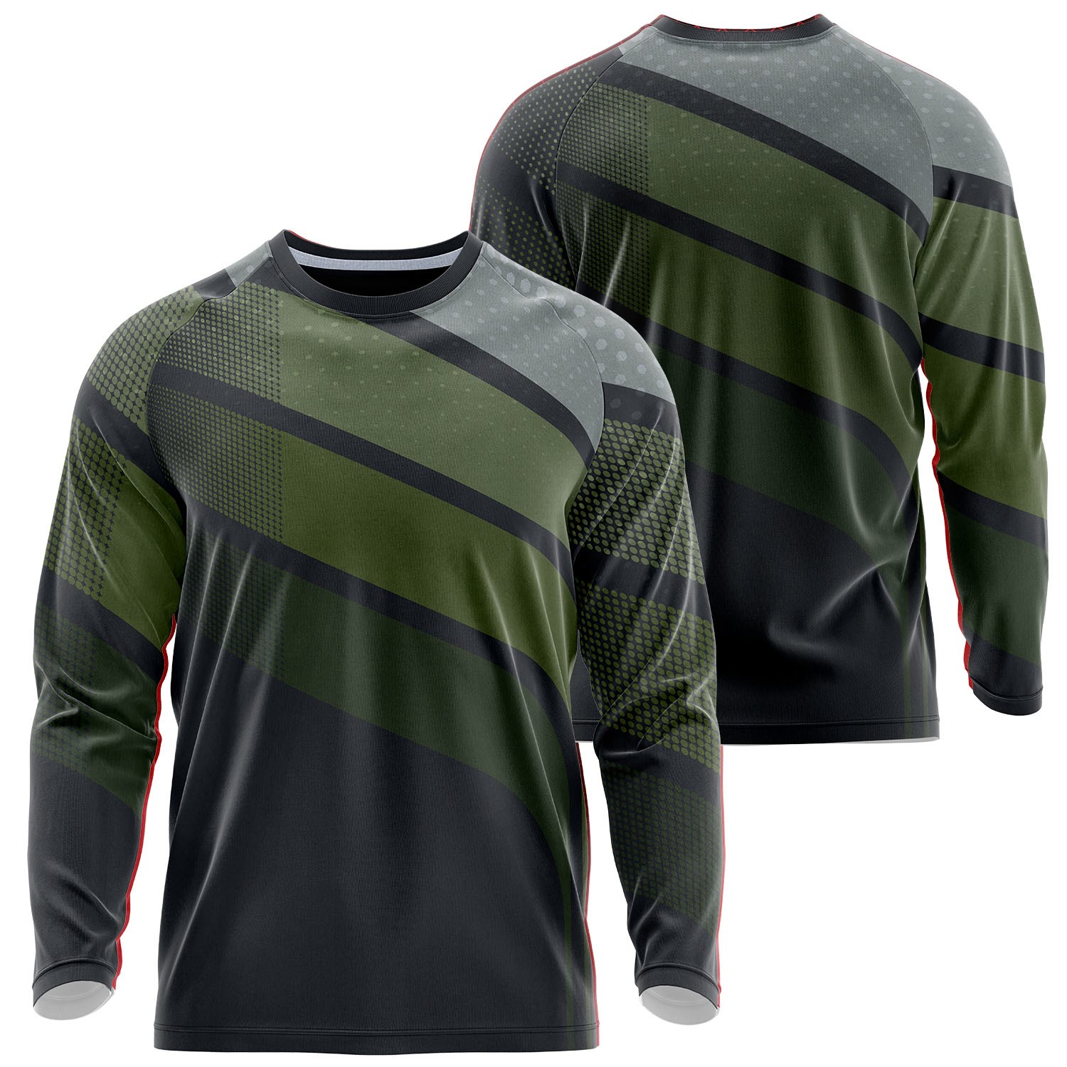 Unisex 180 GSM Cotton Feel Jersey Knitted Sublimation Long Sleeve T-shirt 5