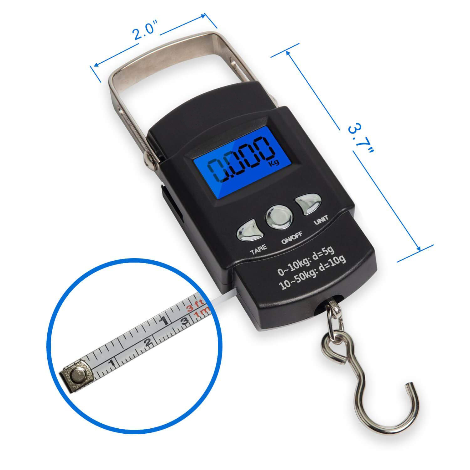 Luggage Weight Fish Scale w/ LCD Display 5