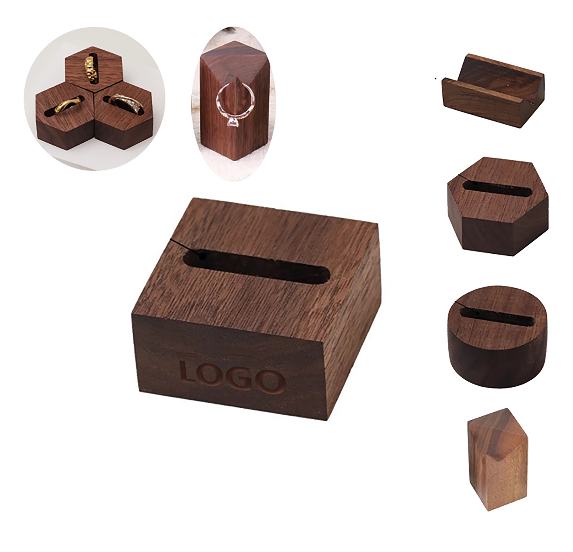 Wooden Ring Display Block 1