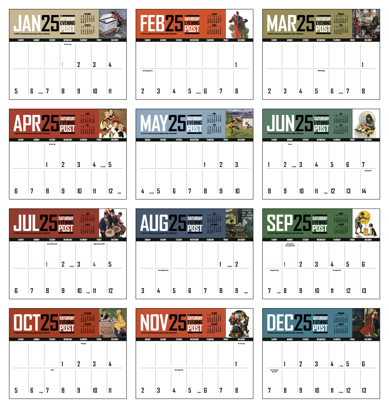 Triumph® Calendars Big Block Memo 1